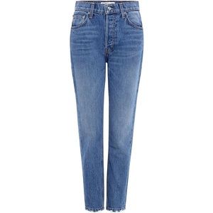 High-rise Light Wash Vintage look denim